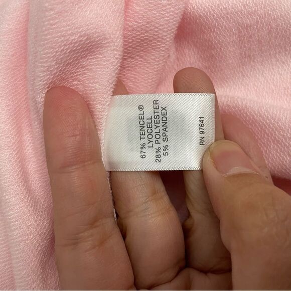 PUREJILL luxe Tencel Powder Pink‎ Longsleeve Round Neck Tunic Top size medium - Picture 9 of 11